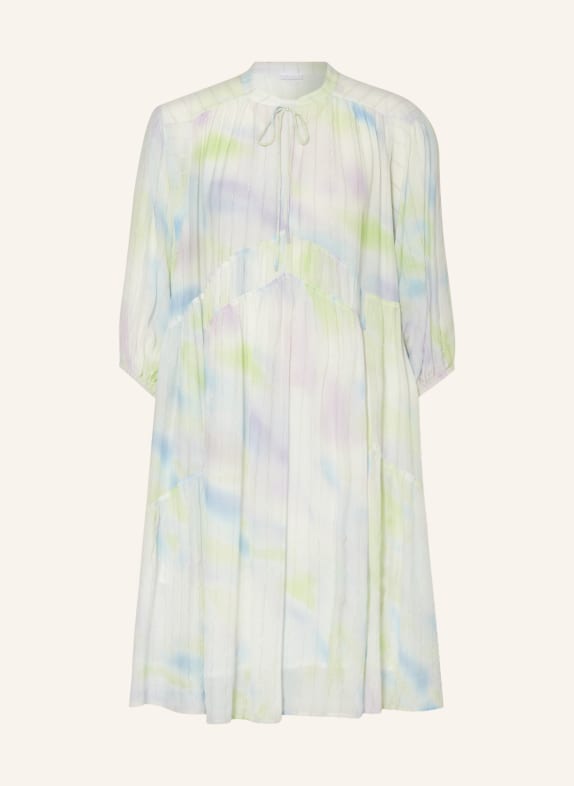 Lala Berlin Dress DJIPA with 3/4 sleeves and glitter thread WHITE/ LIGHT GREEN/ LIGHT BLUE