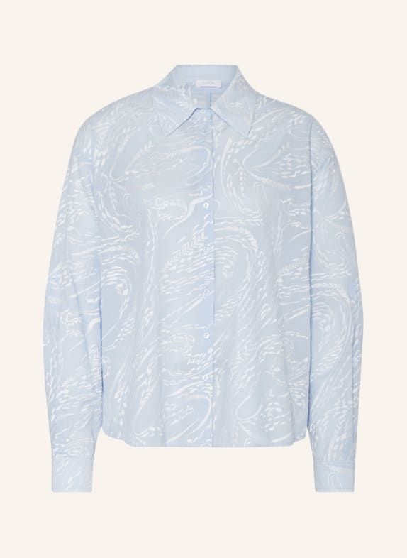 Lala Berlin Shirt blouse BAHO with cut-out BLUE/ LIGHT BLUE