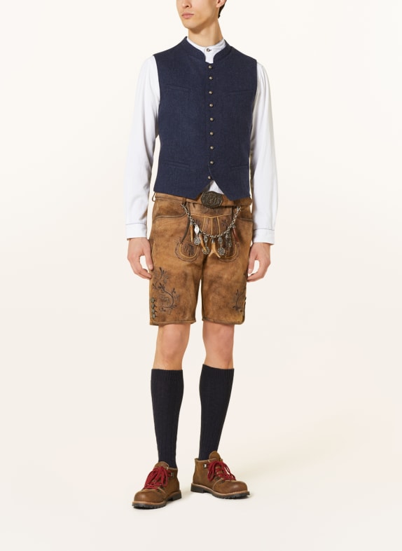 Hammerschmid Vestă tradițională MAX Regular Fit ALBASTRU ÎNCHIS / NEGRU