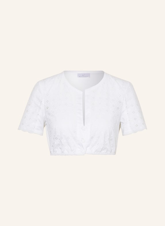 WALDORFF Dirndl blouse with lace WHITE