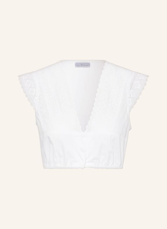 WALDORFF Dirndl blouse MINA with lace WHITE