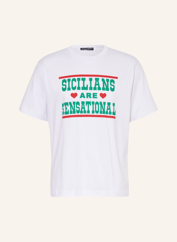 DOLCE & GABBANA T-shirt WHITE/ GREEN/ RED