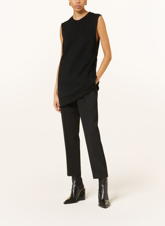 JIL SANDER Gebreide top ZWART