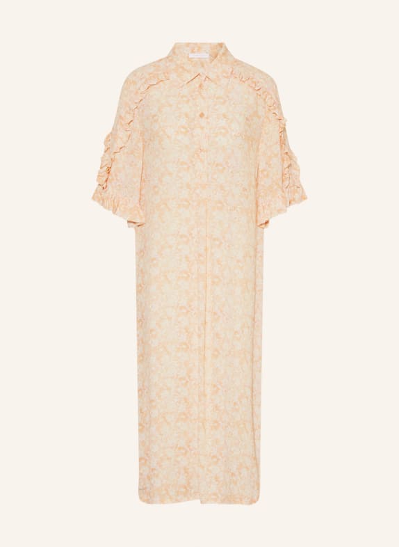 SEE BY CHLOÉ Dress with ruffles LIGHT ORANGE/ WHITE