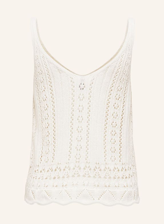 ONLY Knit top with lace WHITE
