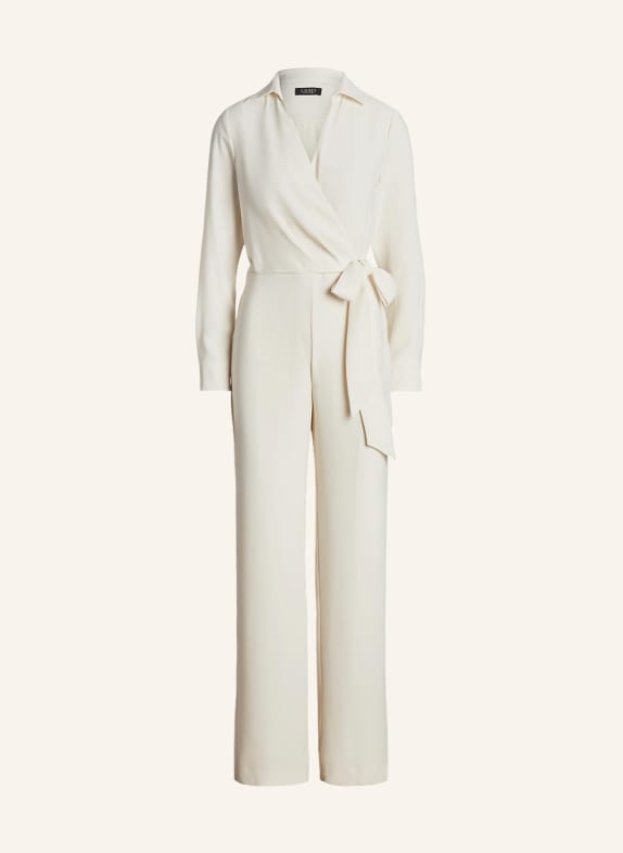 LAUREN RALPH LAUREN Jumpsuit in wrap look CREAM