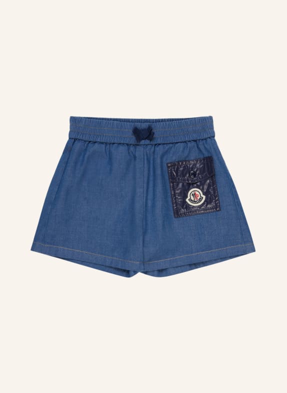 MONCLER enfant Shorts in Jeansoptik BLAU