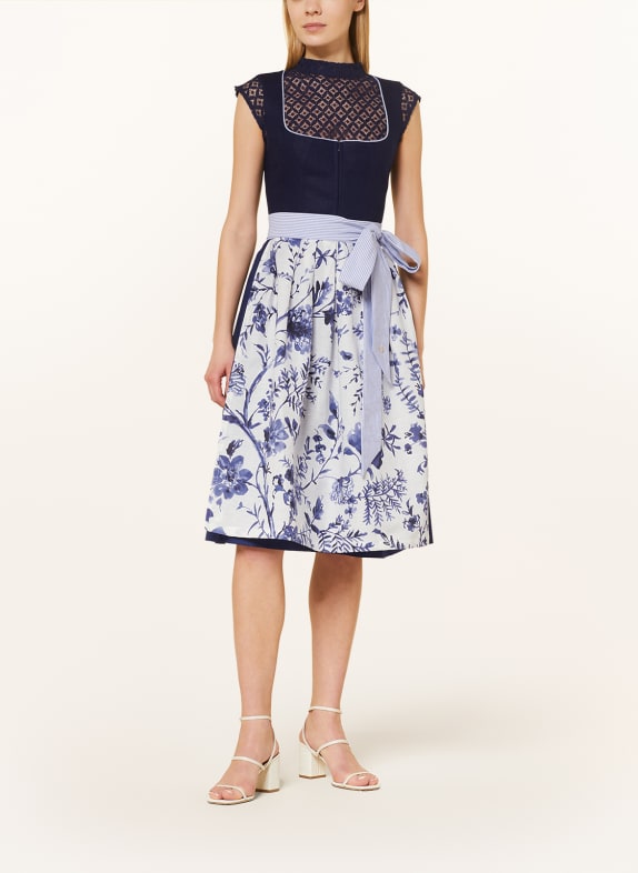 AlpenHERZ Blouse dirndl LAILA BLEU FONCÉ