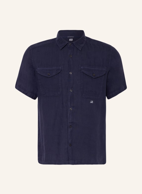 C.P. COMPANY Kurzarm-Hemd Regular Fit aus Leinen