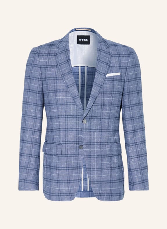 BOSS Tailored jacket HUTSON Slim Fit LIGHT BLUE/ BLUE/ WHITE