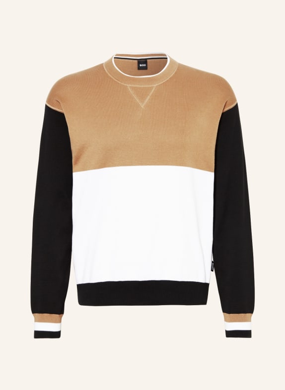 BOSS Sweater GALLON COGNAC/ WHITE/ BLACK