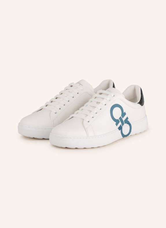 FERRAGAMO Sneakers NUMBER WHITE/ TEAL