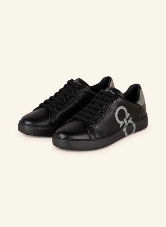 FERRAGAMO Sneakers NUMBER BLACK/ SILVER