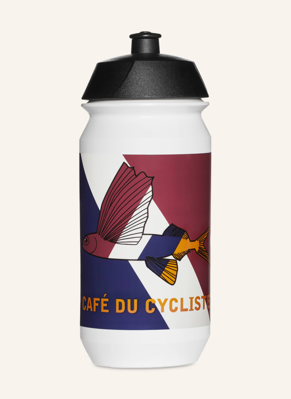 CAFÉ DU CYCLISTE Trinkflasche BIDON WEISS/ DUNKELBLAU/ FUCHSIA