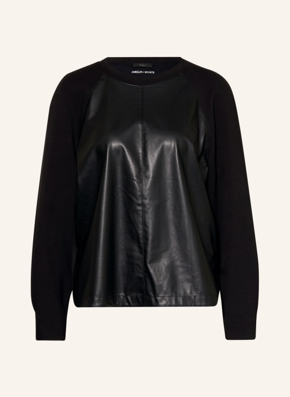MARC CAIN Sweatshirt im Materialmix 900 BLACK