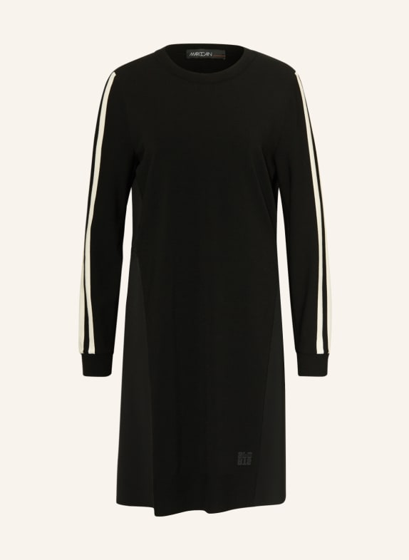 MARC CAIN Knit dress in mixed materials 910 black and white