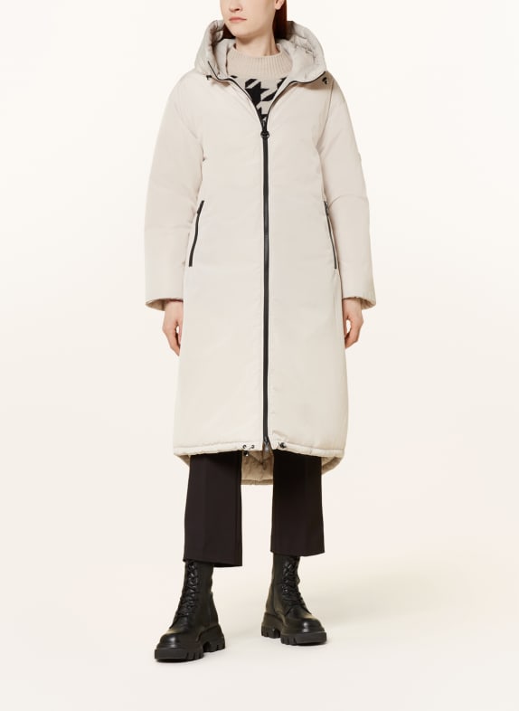 BARBOUR INTERNATIONAL Płaszcz pikowany MONTREAL model dwustronny KREMOWY