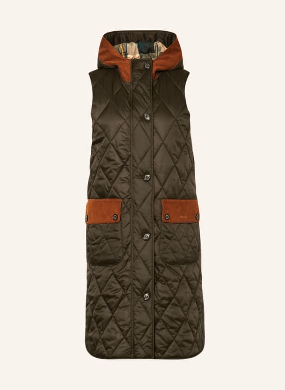 Barbour Steppweste MICKLEY OLIV/ BRAUN