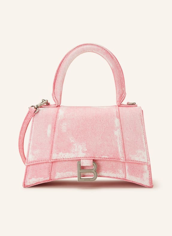 BALENCIAGA Handtasche HOURGLASS S ROSA/ WEISS