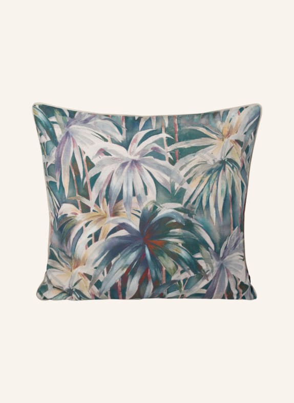 pichler Decorative cushion cover PALMS TEAL/ LIGHT PURPLE/ DARK PURPLE