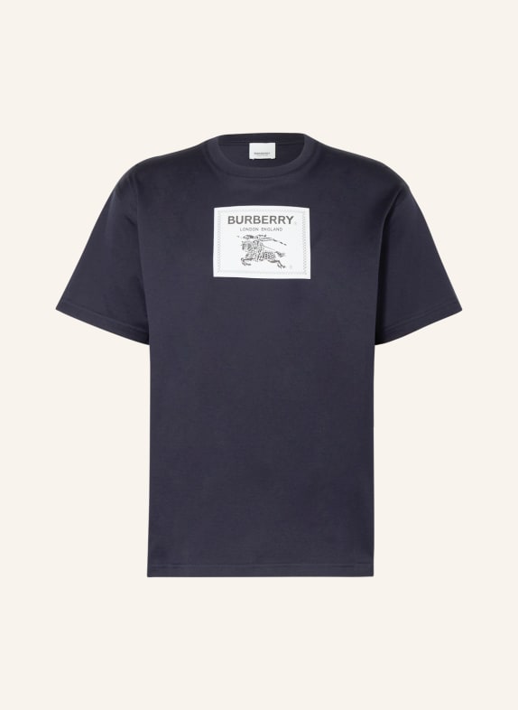 BURBERRY T-Shirt ROUNDWOOD DUNKELBLAU/ WEISS