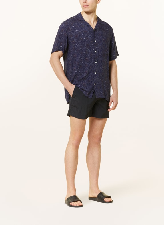 arrels BARCELONA Resorthemd BLUE SMILEY × SMILEY Regular Fit DONKERBLAUW / LICHTBLAUW / DONKERGEEL