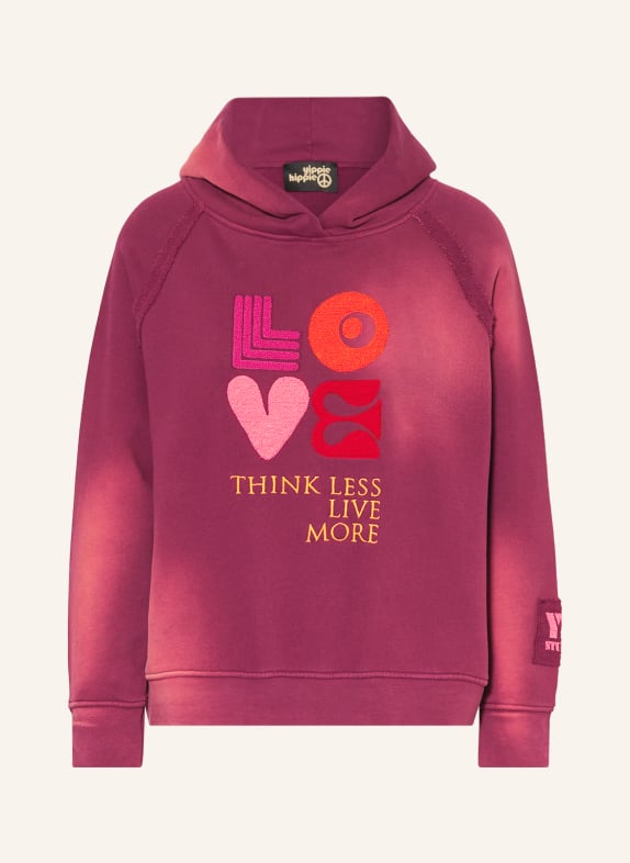 yippie hippie Hoodie FUCHSIA