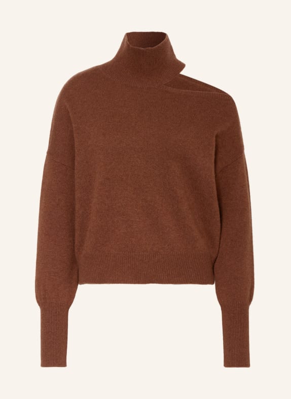 (THE MERCER) N.Y. Cashmere-Pullover mit Cut-out BRAUN