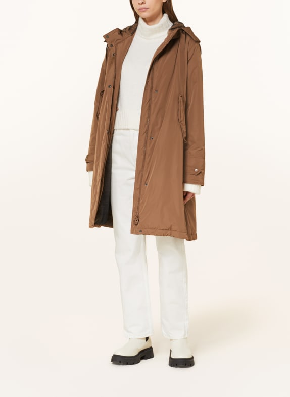 HOX Parka with faux fur BROWN