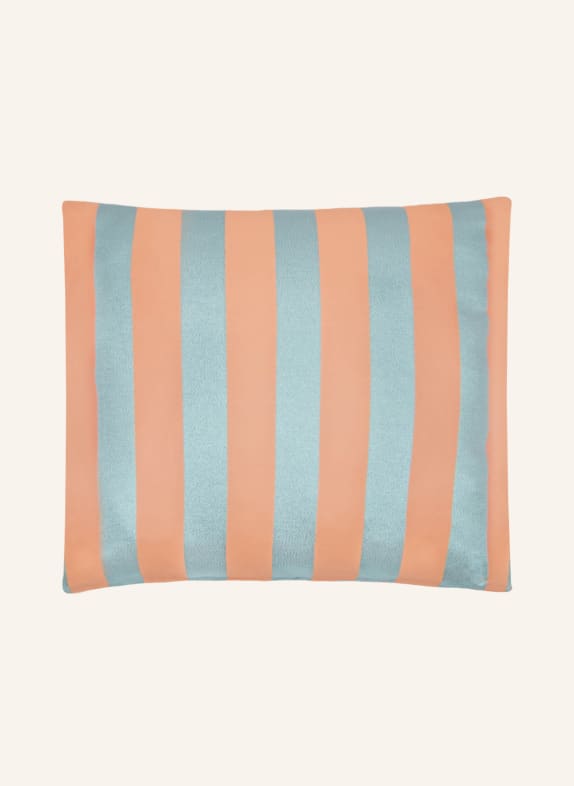 DAGNY Decorative cushion cover with glitter thread LIGHT ORANGE/ TURQUOISE