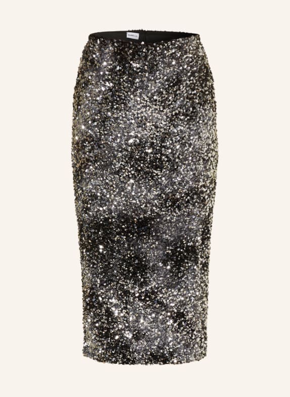 MARELLA Skirt OSMUND with sequins BLACK/ SILVER