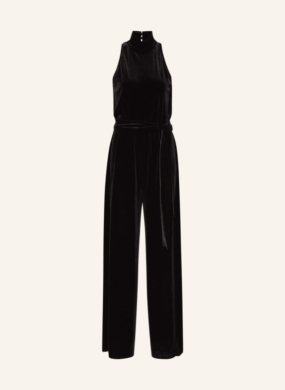 MAX & Co. Velvet jumpsuit MINNIE with decorative gems BLACK