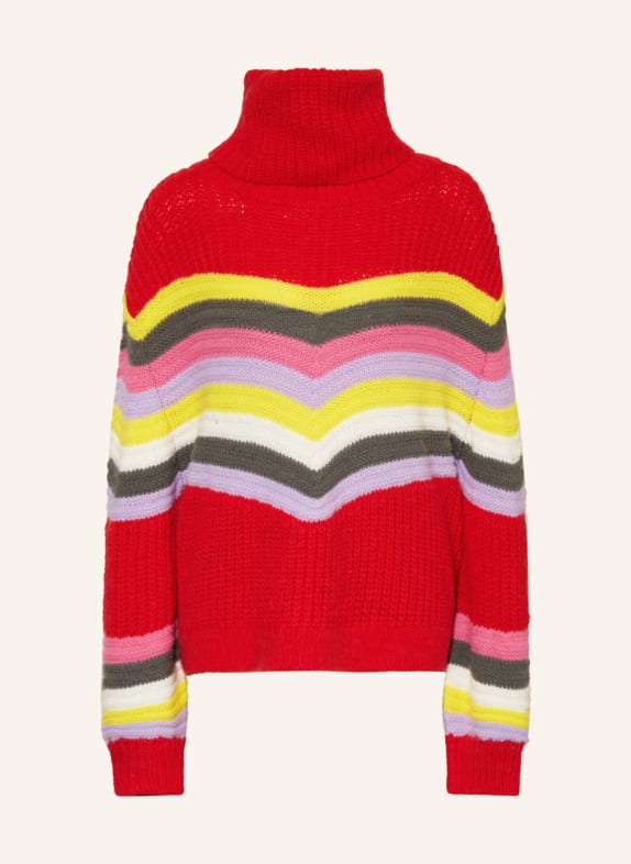 ELIAS RUMELIS Turtleneck sweater LAHELA RED/ YELLOW/ LIGHT PURPLE