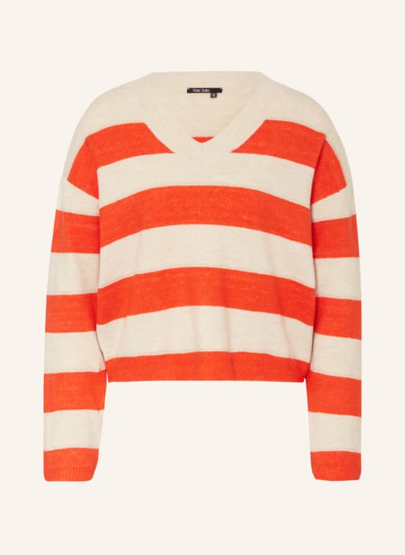 MARC AUREL Sweater with glitter thread LIGHT BROWN/ ORANGE