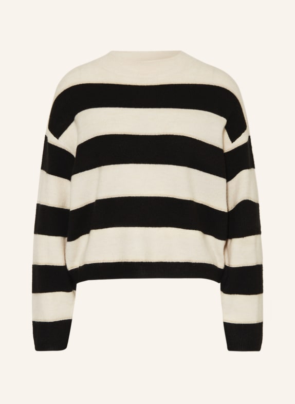 MARC AUREL Pullover mit Glanzgarn SCHWARZ/ CREME