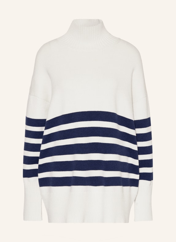 MARC AUREL Turtleneck sweater WHITE/ DARK BLUE
