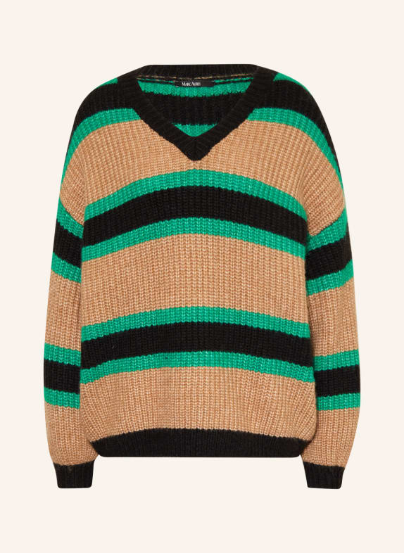 MARC AUREL Sweater COGNAC/ BLACK/ GREEN