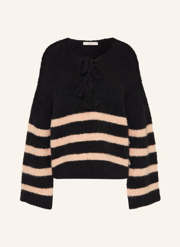 DOROTHEE SCHUMACHER Alpaka-Pullover SCHWARZ/ BEIGE