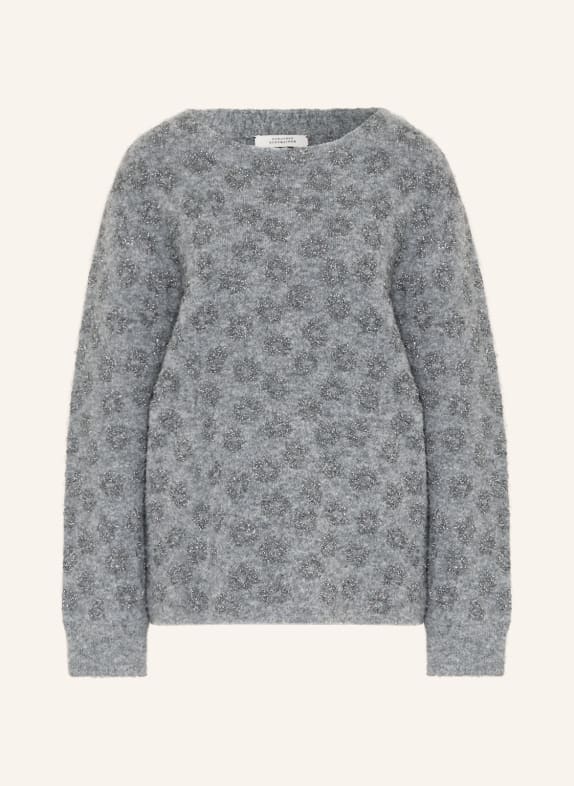 DOROTHEE SCHUMACHER Sweater with glitter thread GRAY/ SILVER