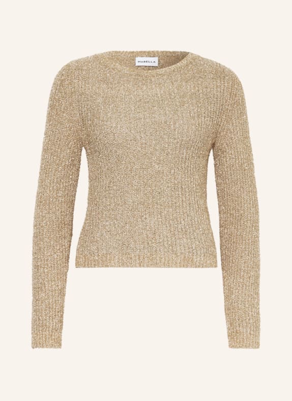 MARELLA Sweater CAPO with glitter thread GOLD