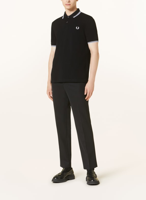 FRED PERRY Piqué poloshirt ZWART