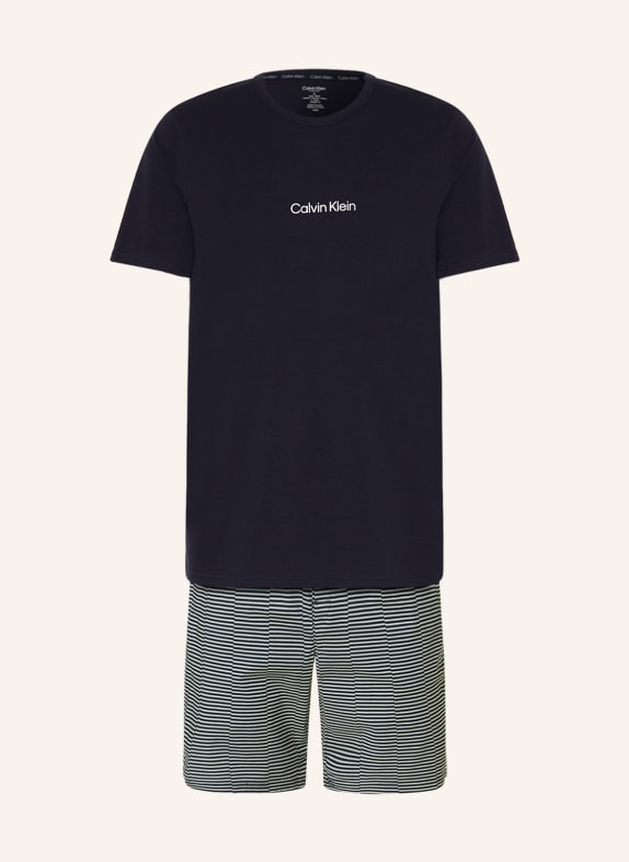 Calvin Klein Shorty-Schlafanzug MODERN STRUCTURE C71 NGT SKY TP, OFFSET STRP_NGT SKY BTM