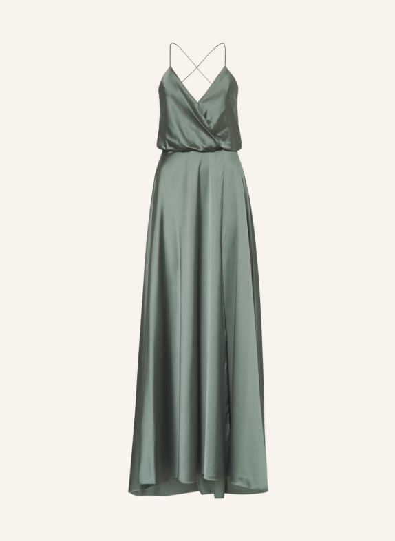 unique Evening dress with stole GREEN