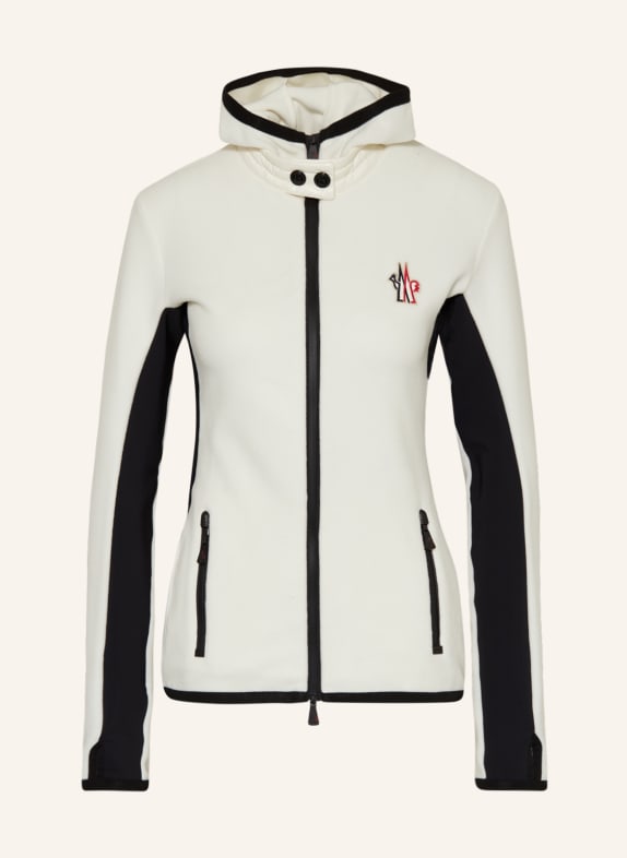 MONCLER GRENOBLE Hybrid fleece jacket WHITE/ BLACK