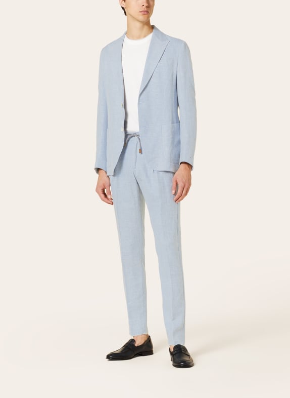 eleventy Anzug Extra Slim Fit mit Leinen