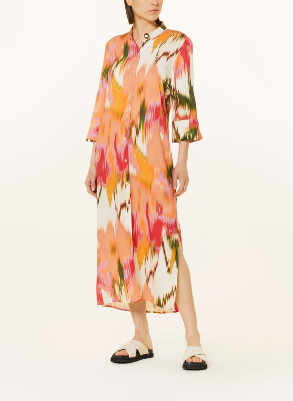 LENNY NIEMEYER Beach dress with 3/4 sleeves PINK/ ORANGE/ WHITE