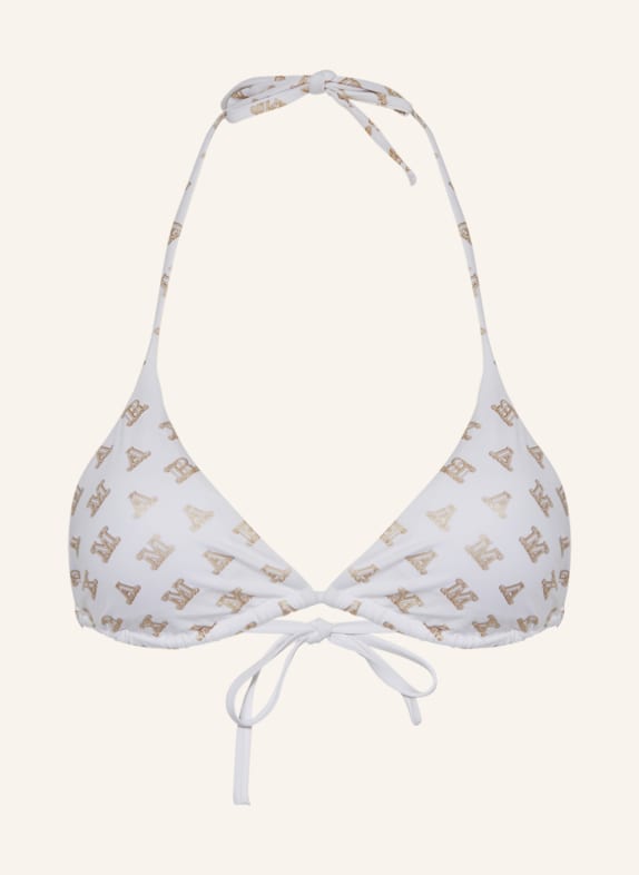 Max Mara BEACHWEAR Triangle bikini top ALYSSA WHITE/ GOLD