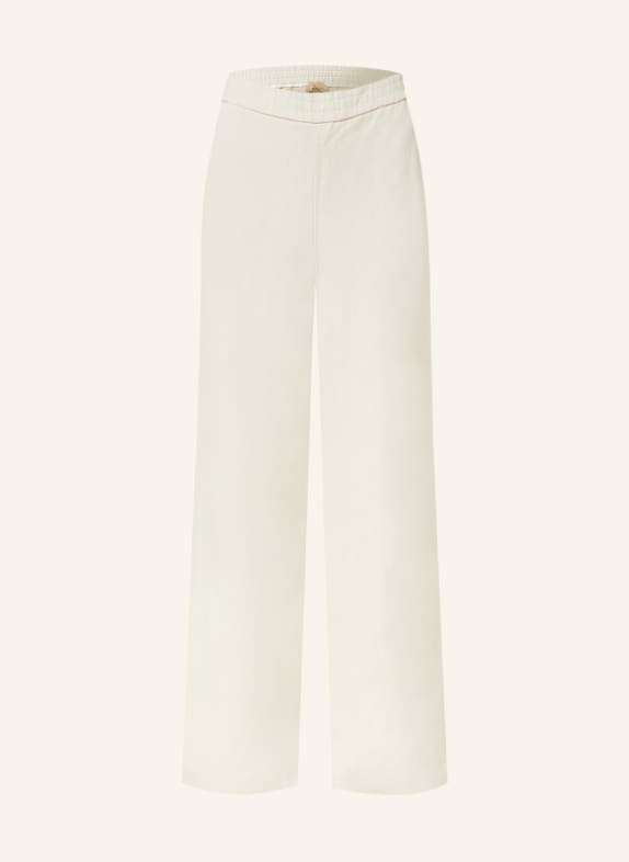 GITTA BANKO Trousers with linen CREAM