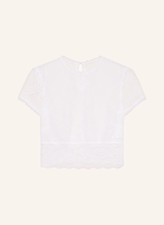 WALDORFF Trachten blouse in lace WHITE