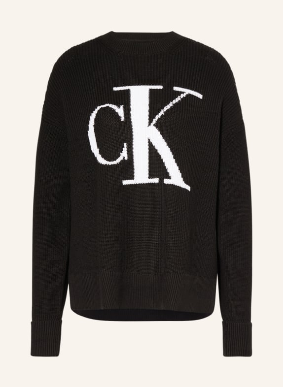 Calvin Klein Jeans Pullover SCHWARZ/ WEISS